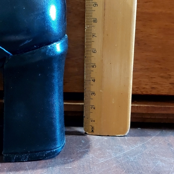 𝅺Caprice vintage leather ankle laced black heeled shoes made in Brazil size 37 - Picture 11 of 11